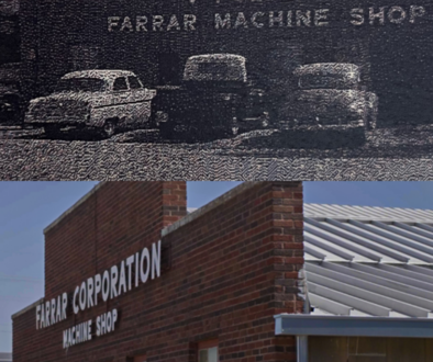 [Photo 1 Old and New Farrar Machine Shop building, Norwich, KS]